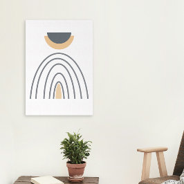 Moderne Abstrakt geometrische Minimalistische Lein Leinwanddruck