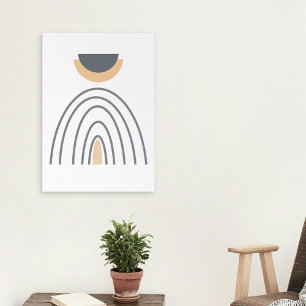 Moderne Abstrakt geometrische Minimalistische Lein Leinwanddruck