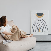 Moderne Abstrakt geometrische Minimalistische Lein Leinwanddruck