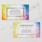 Moderne Abstrakt geometrische Muster Makeup Artist Visitenkarte (Vorne/Hinten)