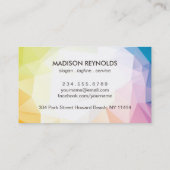 Moderne Abstrakt geometrische Muster Makeup Artist Visitenkarte (Rückseite)