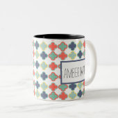 Moderne Abstrakt geometrische Muster Tasse (VorderseiteRechts)