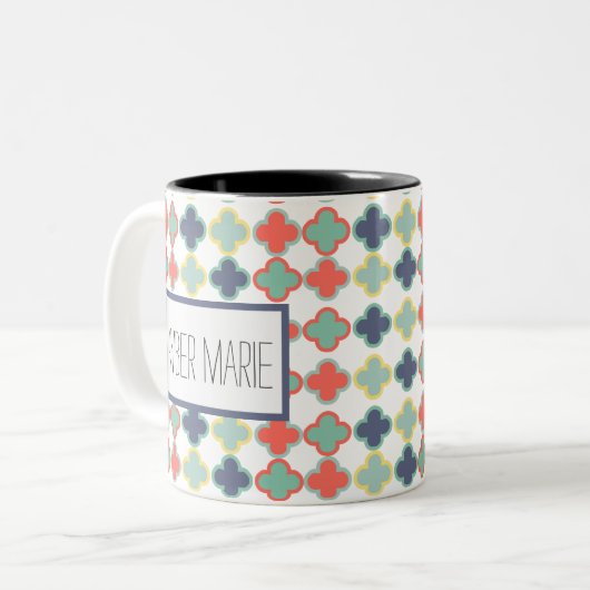 Moderne Abstrakt geometrische Muster Tasse (Vorderseite Links)
