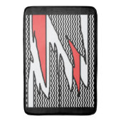 Moderne Abstrakt geometrische rote, große Badematt Badematte (Vorderseite Vertikal)