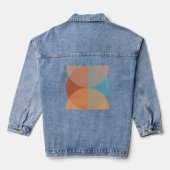 Moderne Abstrakt geometrische Wasserfarbe Jeansjacke (Rückseite)