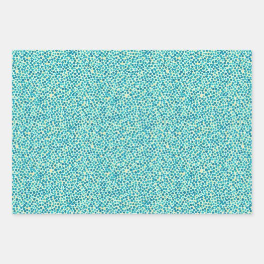 Moderne Abstrakt geometrische Wasserfarbe Türkis Geschenkpapier Set (Vorderseite 3)