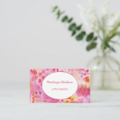 Moderne Abstrakt geometrische Wasserfarbenkarte Visitenkarte (Stehend Vorderseite)