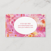 Moderne Abstrakt geometrische Wasserfarbenkarte Visitenkarte (Rückseite)
