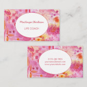 Moderne Abstrakt geometrische Wasserfarbenkarte Visitenkarte (Vorne/Hinten)