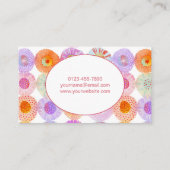 Moderne Abstrakt geometrische Wasserfarbkreise bel Visitenkarte (Rückseite)