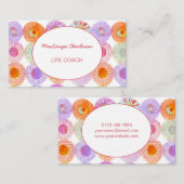 Moderne Abstrakt geometrische Wasserfarbkreise bel Visitenkarte (Vorne/Hinten)