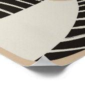 Moderne, Abstrakt gestreifte Bandschlange | Snake Poster (Ecke)