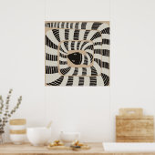 Moderne, Abstrakt gestreifte Bandschlange | Snake  Poster (Küche)