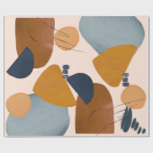 Moderne, Abstrakt gestrichene Formen Weihnachtsfei Geschenkpapier (Flach)