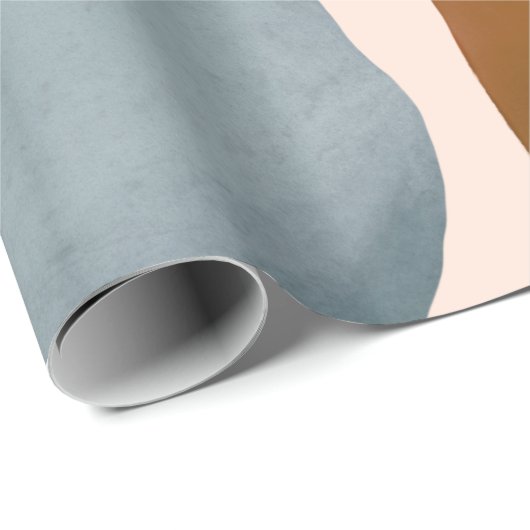 Moderne, Abstrakt gestrichene Formen Weihnachtsfei Geschenkpapier (Rolleneckpunkt)