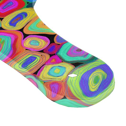 Moderne, Abstrakt gestrichene Funky Circles Schneidebrett (Ecke)