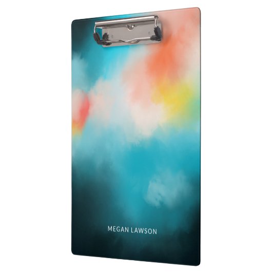 Moderne, Abstrakt gestrichene Galaxie Klemmbrett (Links)