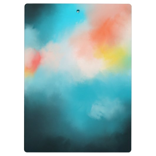 Moderne, Abstrakt gestrichene Galaxie Klemmbrett (Rückseite)