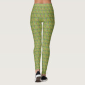 MODERNE abstrakt gezeichnet hellgelbe Leggings (Rückseite)