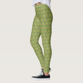 MODERNE abstrakt gezeichnet hellgelbe Leggings (Links)