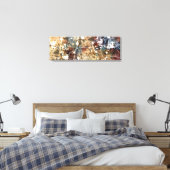 Moderne Abstrakt in Blau, Burgund und Natur Leinwanddruck (Insitu (Schlafzimmer))