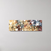 Moderne Abstrakt in Blau, Burgund und Natur Leinwanddruck (Vorderseite)