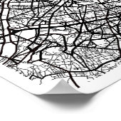 Moderne abstrakt-minimalistische Stadtkarte Paris Poster (Ecke)