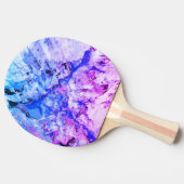 Moderne Abstrakt rosa blaue Lila Vorlage Trendy Tischtennis Schläger (Seitenansicht)