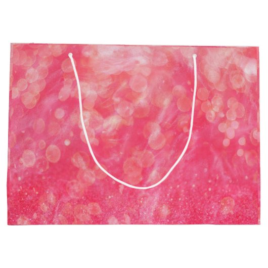 Moderne Abstrakt rosa Farbe Große Geschenktüte (Rückseite)