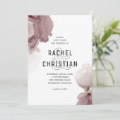 Moderne abstrakt-rosa-geode-Hochzeit Einladung (Stehend Vorderseite)