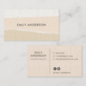 Moderne Abstrakt-Rosa-Keramik Texturwellen Visitenkarte (Vorne/Hinten)