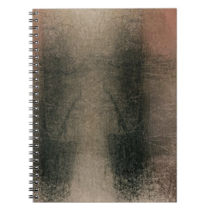 Moderne Abstrakt Rosa Schwarz Gold Grunge Notizblock