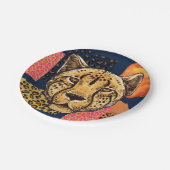 Moderne Abstrakt Safari Cheetah Pappteller (Schrägansicht)