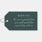 Moderne Abstrakt Sage Green Moss Wasserfarbe Geschenkanhänger (Rückseite Horizontal)