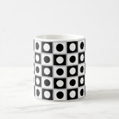 Moderne Abstrakt Schwarz & Weiß Kaffeetasse (Mittel)