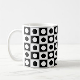 Moderne Abstrakt Schwarz & Weiß Kaffeetasse