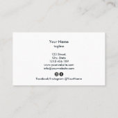 Moderne Abstrakt Signatur Lila Gold Visitenkarte (Rückseite)