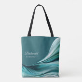 Moderne Abstrakt-Smaragd-grüne Bridesmaid- Tasche (Rückseite)