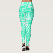 MODERNE abstrakt zeichnend hellgrün-weiß-mosaik Leggings (Rückseite)