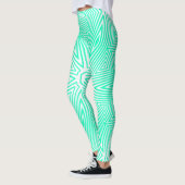 MODERNE abstrakt zeichnend hellgrün-weiß-mosaik Leggings (Links)