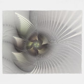 Moderne abstrakte 3D-Form Fraktal-Kunst Fleecedecke (Vorderseite (Horizontal))