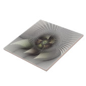 Moderne abstrakte 3D-Form Fraktal-Kunst Fliese (Seite)