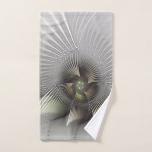 Moderne abstrakte 3D-Form Fraktal-Kunst Handtuch