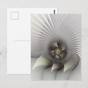 Moderne abstrakte 3D-Form Fraktal-Kunst Postkarte