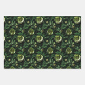 Moderne Abstrakte 3D-Formen, floral Geschenkpapier Set (Vorderseite)