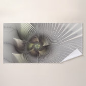 Moderne Abstrakte 3D Shape Fraktal Art Badehandtuch (Badehandtuch)