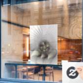 Moderne Abstrakte 3D Shape Fraktal Art Fensteraufkleber (Café-Fenster)