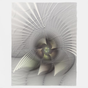 Moderne Abstrakte 3D Shape Fraktal Art Fleecedecke