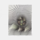 Moderne Abstrakte 3D Shape Fraktal Art Fleecedecke (Vorderseite)