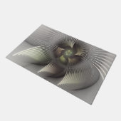 Moderne Abstrakte 3D Shape Fraktal Art Fußmatte (Schrägansicht)